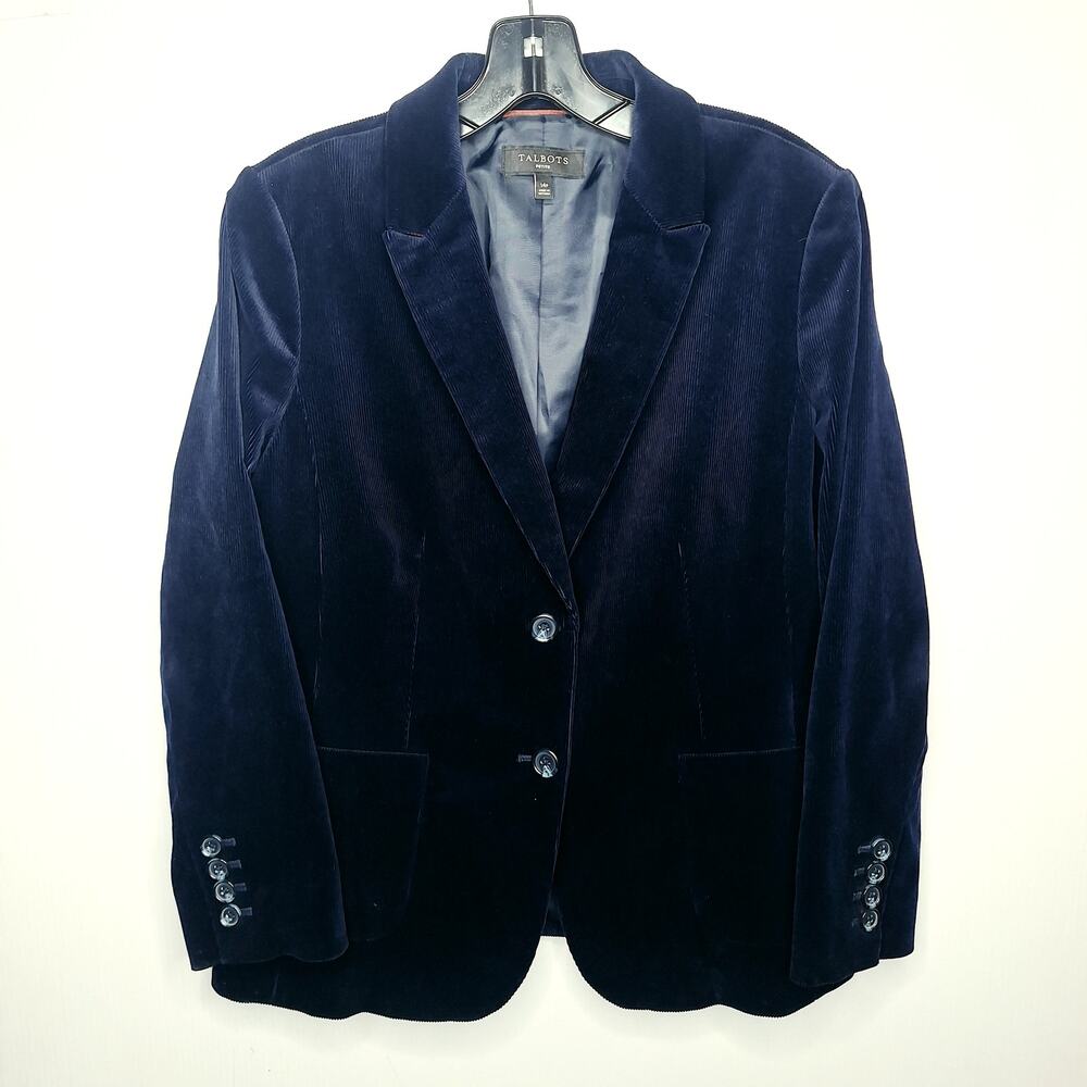 Talbots Woman Stretch Corduroy Blazer Jacket 14WP Petite Academia Career Preppy